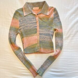 Urban outfitters pastel crop top cardigan sweater M